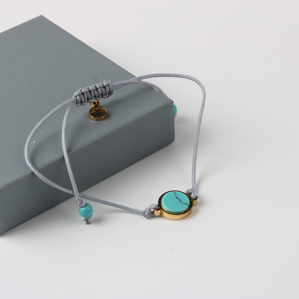 Turquoise, Grey String braclete