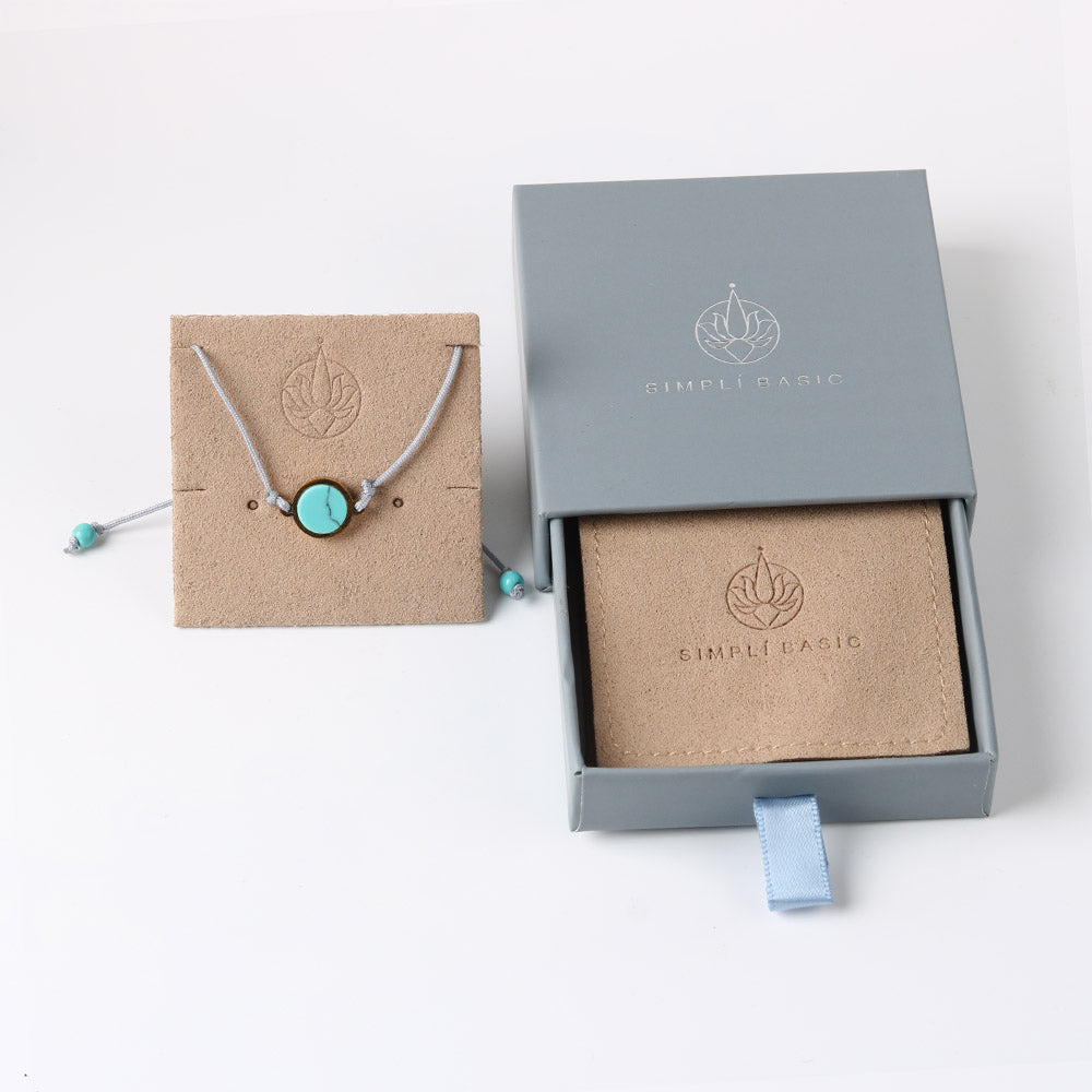 Turquoise, Grey String braclete