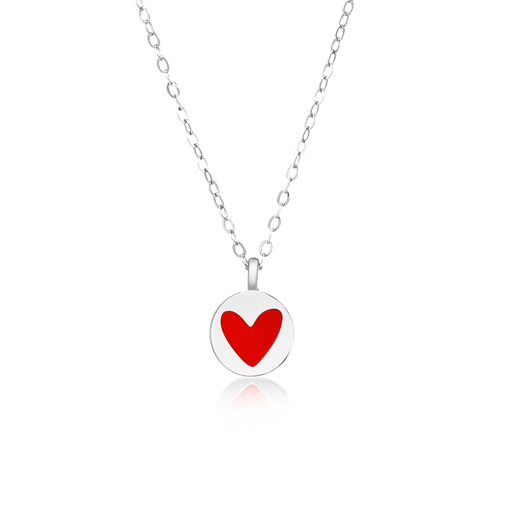 Heart necklace silver