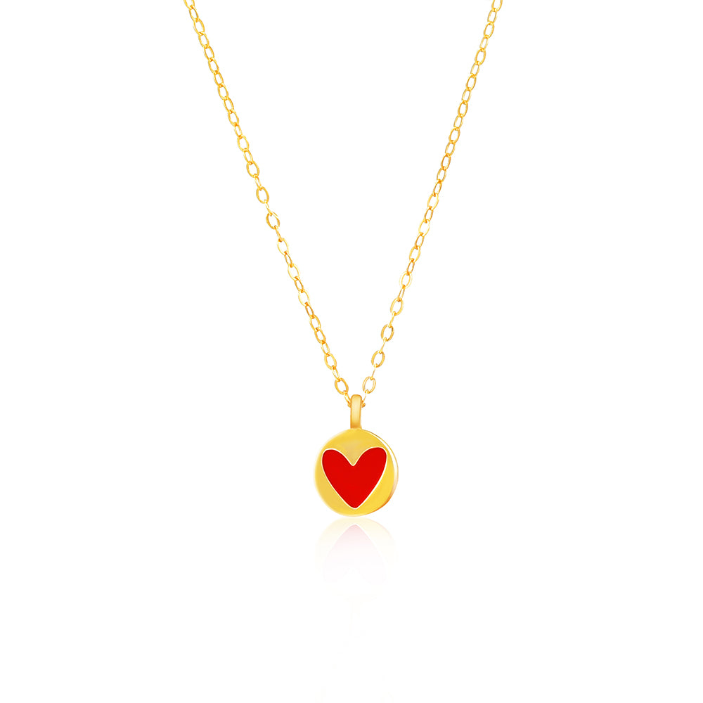Heart necklace 18k gold plated