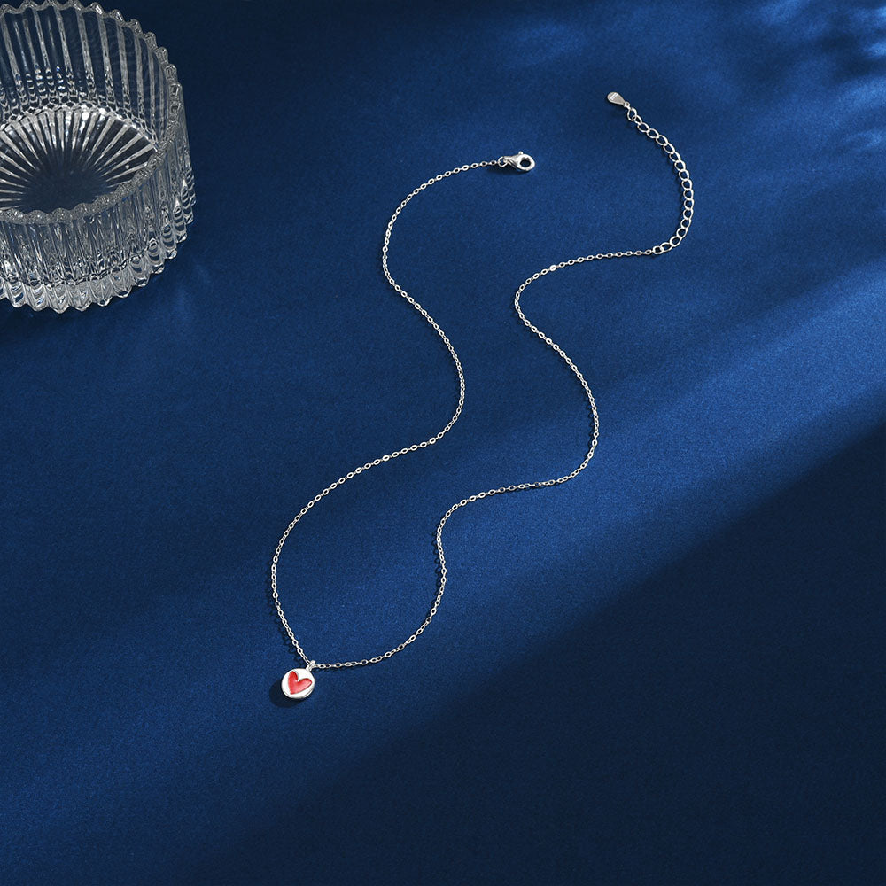 Heart necklace silver