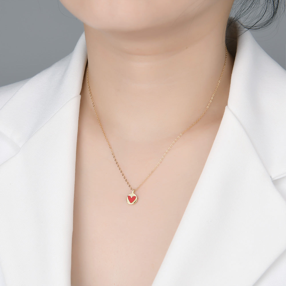 Heart necklace 18k gold plated