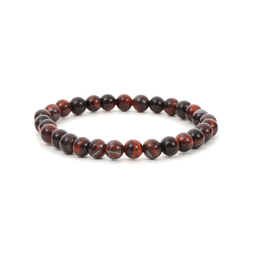 Healing red tiger eye bead bracelet 6mm