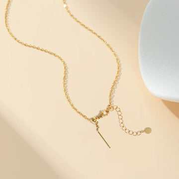 55cm Adjustable Chain Necklace, Stainless Steel 18K Gold