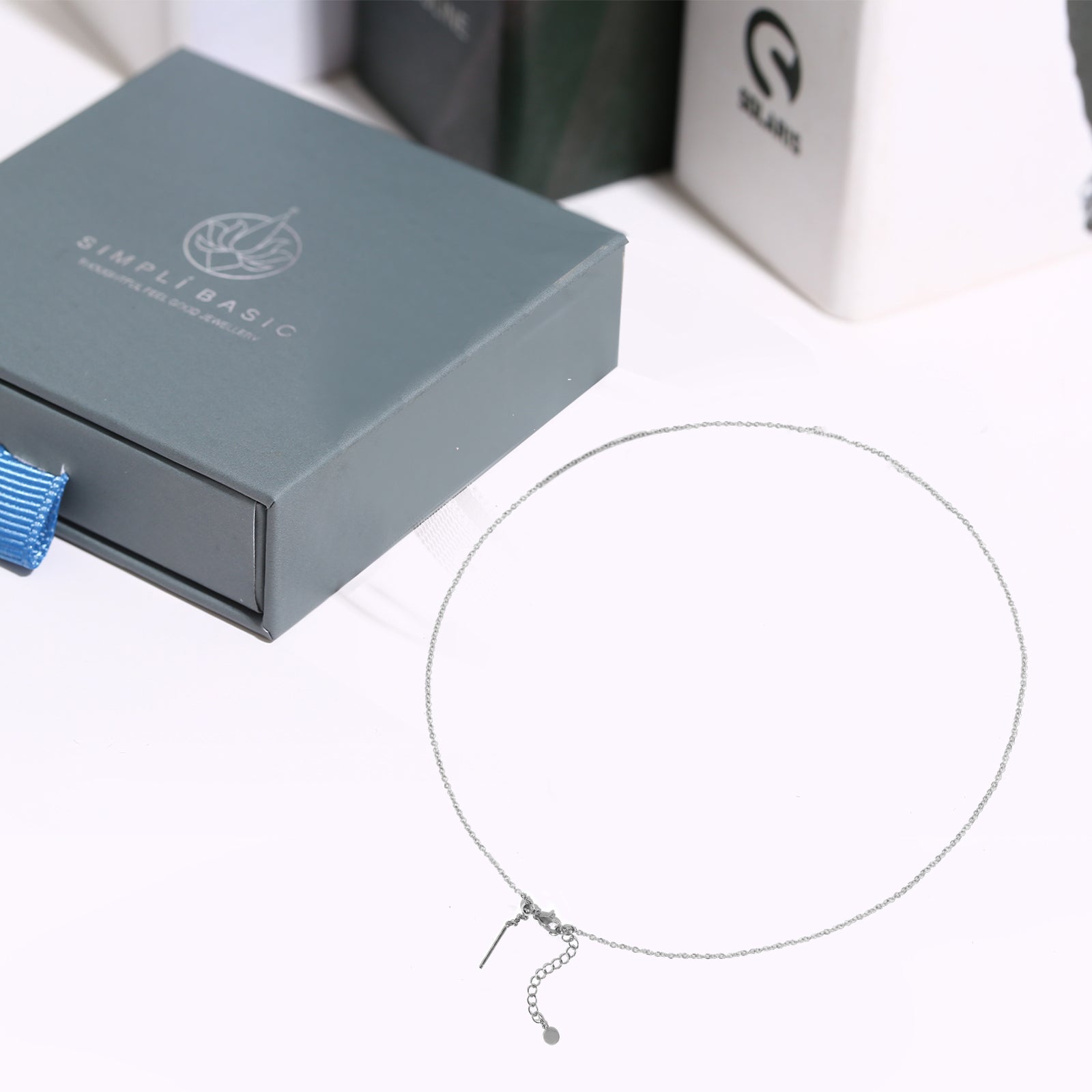 55cm Adjustable Chain Necklace, Stainless Steel