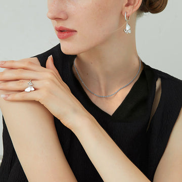 Short Rope Chain Necklace, Stainless Steel