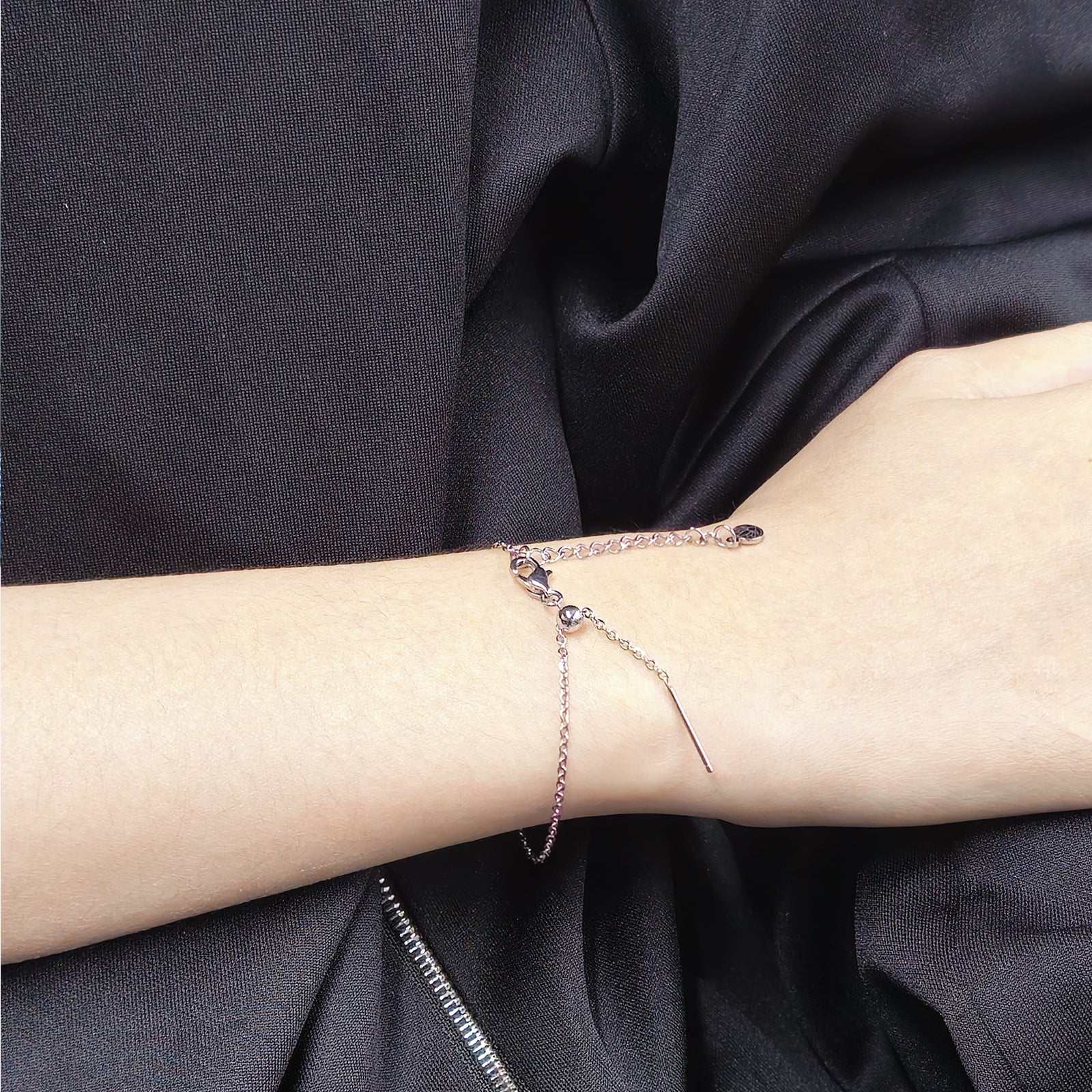 Adjustable Chain Bracelet, Stainless Steel