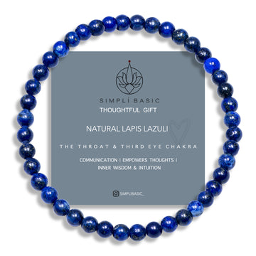 Healing Blue Lapis Lazuli bead bracelet 8mm