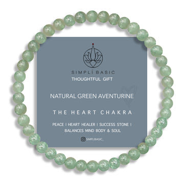 HEALING GREEN AVENTURINE BEAD BRACELET 4MM