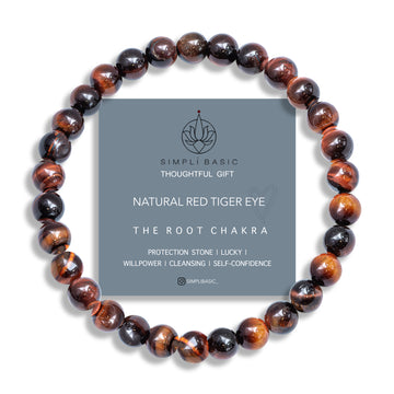 HEALING RED TIGER EYE BEAD BRACELET 6MM