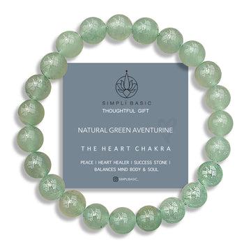 HEALING GREEN AVENTURINE BEAD BRACELET 8MM