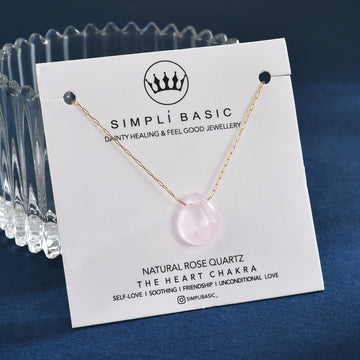 Rose Quartz chain Necklace