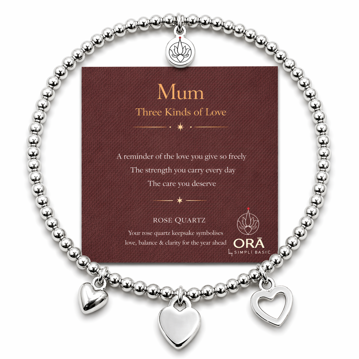 Rose Quartz Stainless Steel Bead Bracelet for Mum – Heartfelt Gift She’ll Treasure