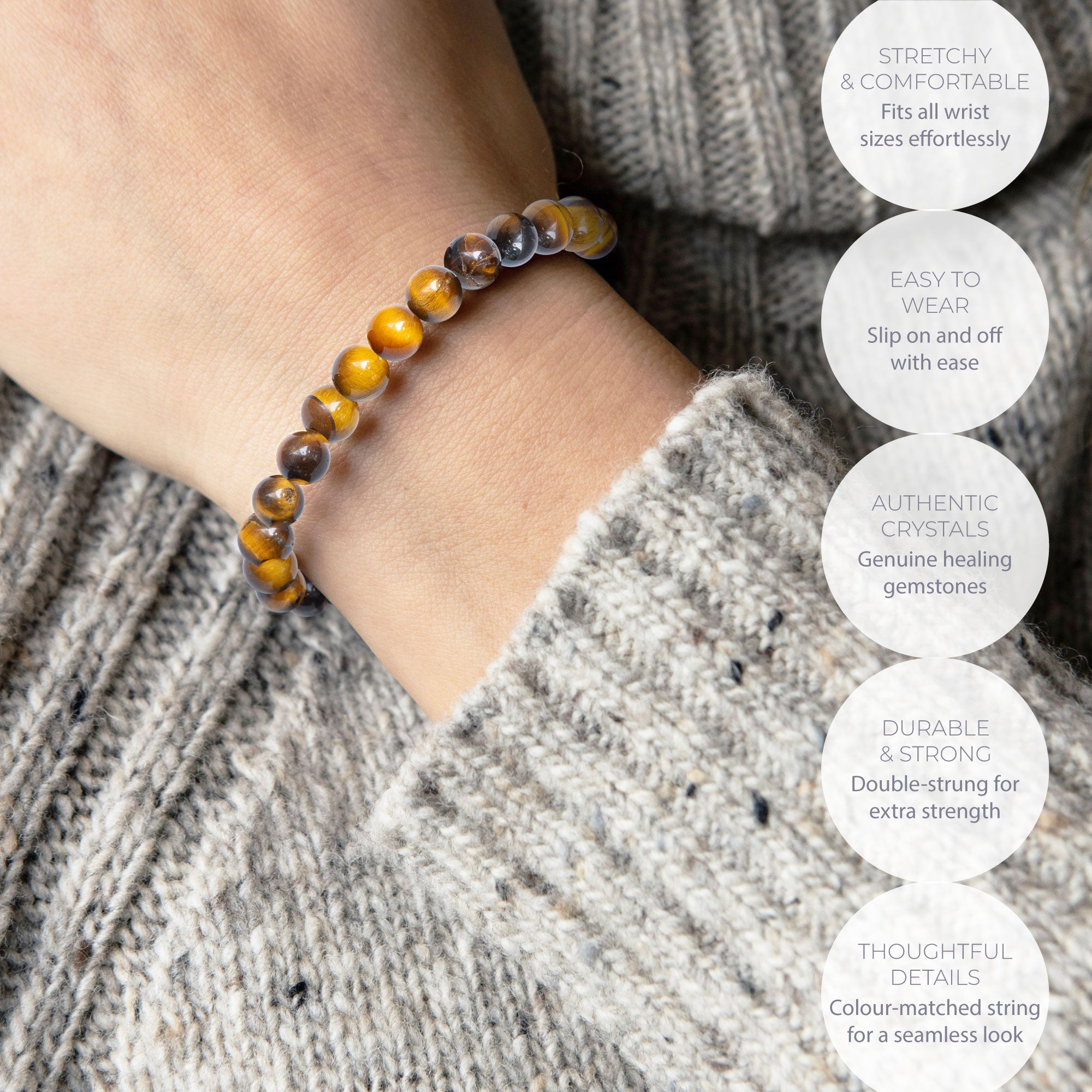 ALL TIGER EYE, YELLOW TIGER EYE 6MM