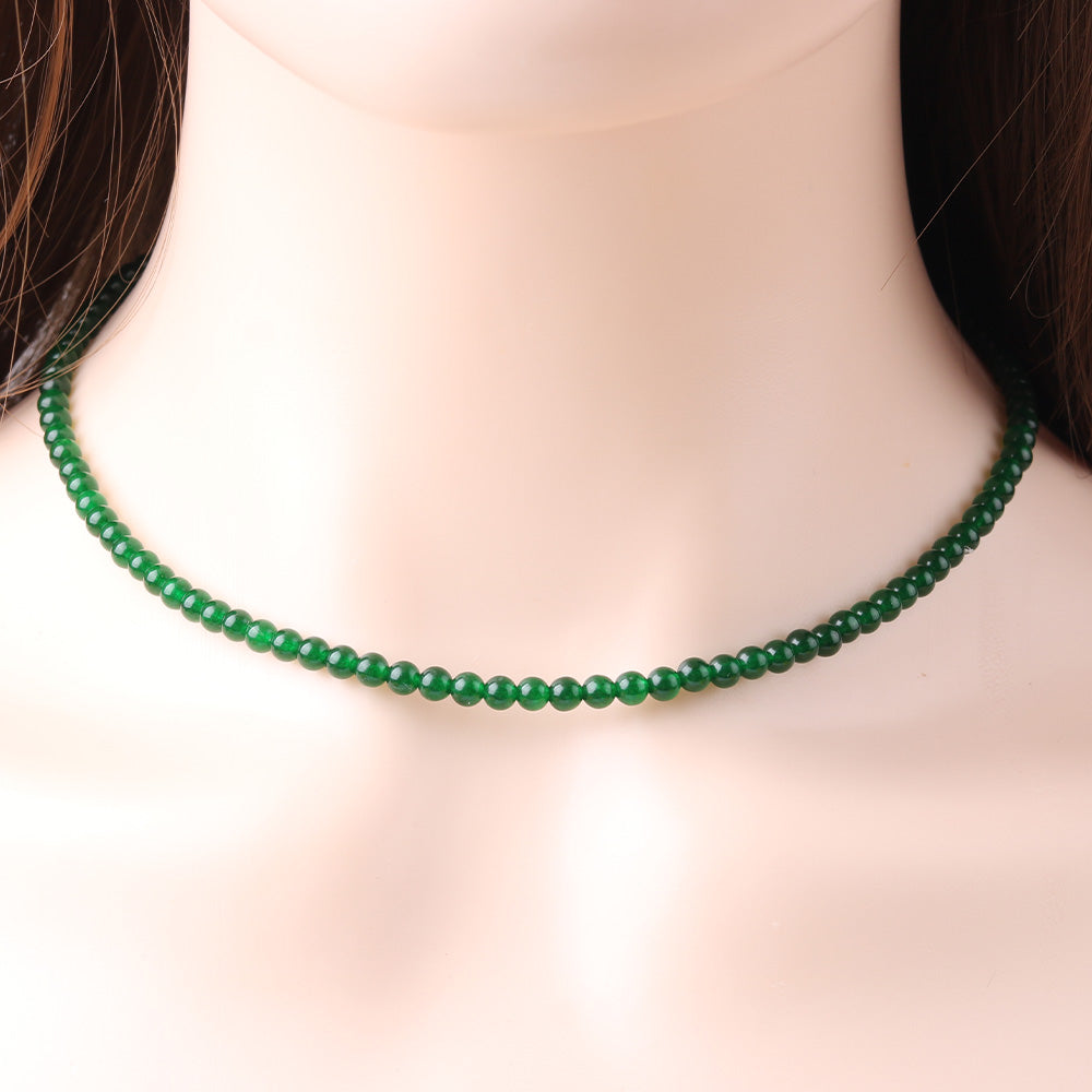 Natural Jade Healing Gemstone Beads  Necklace