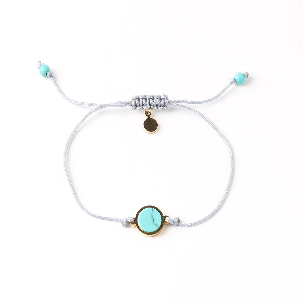 Turquoise, Grey String braclete