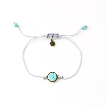 Turquoise, Grey String braclete