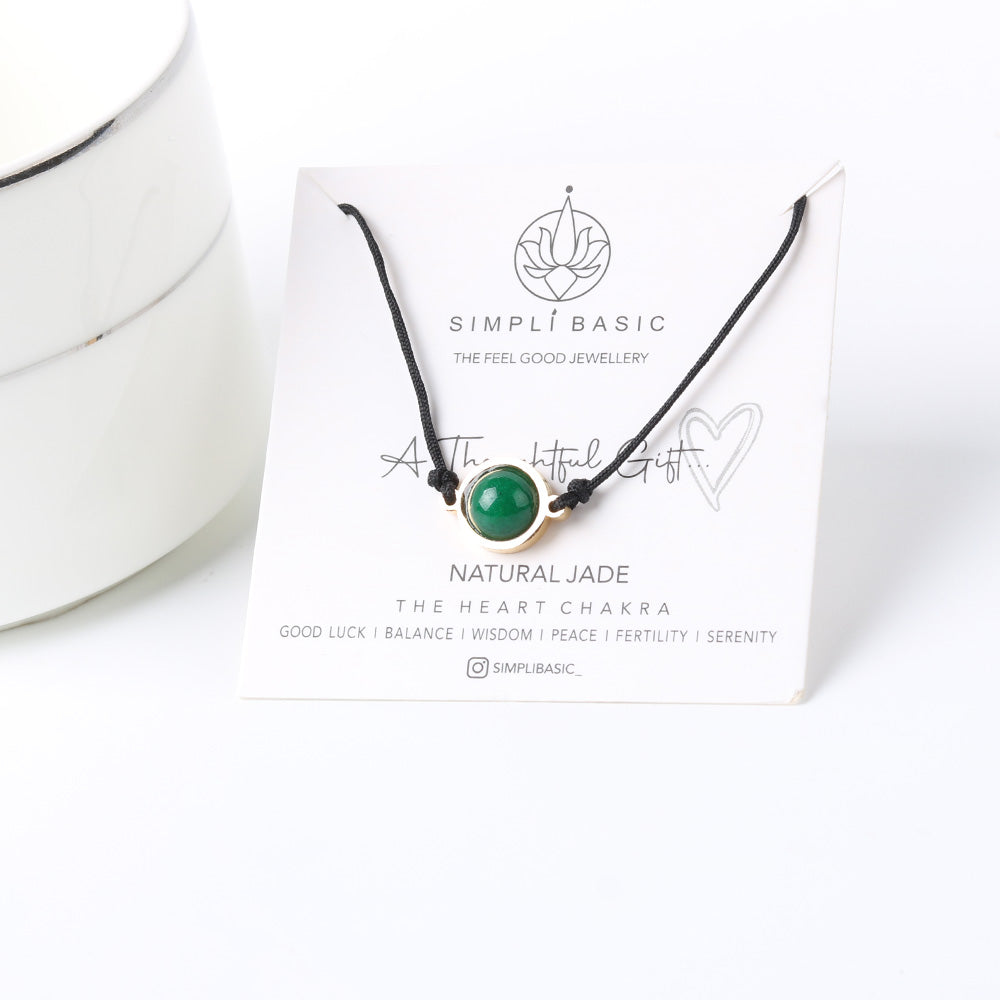 Jade, Black String bracelet