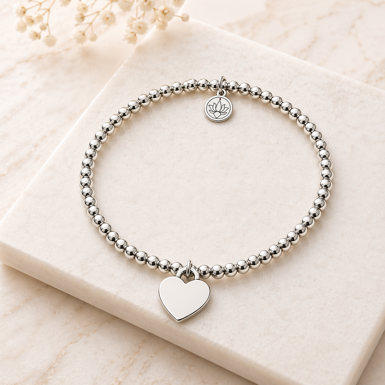 Sweet 16  Birthday Bracelet for Girls – Rose Quartz Charm Stainless Steel Bracelet