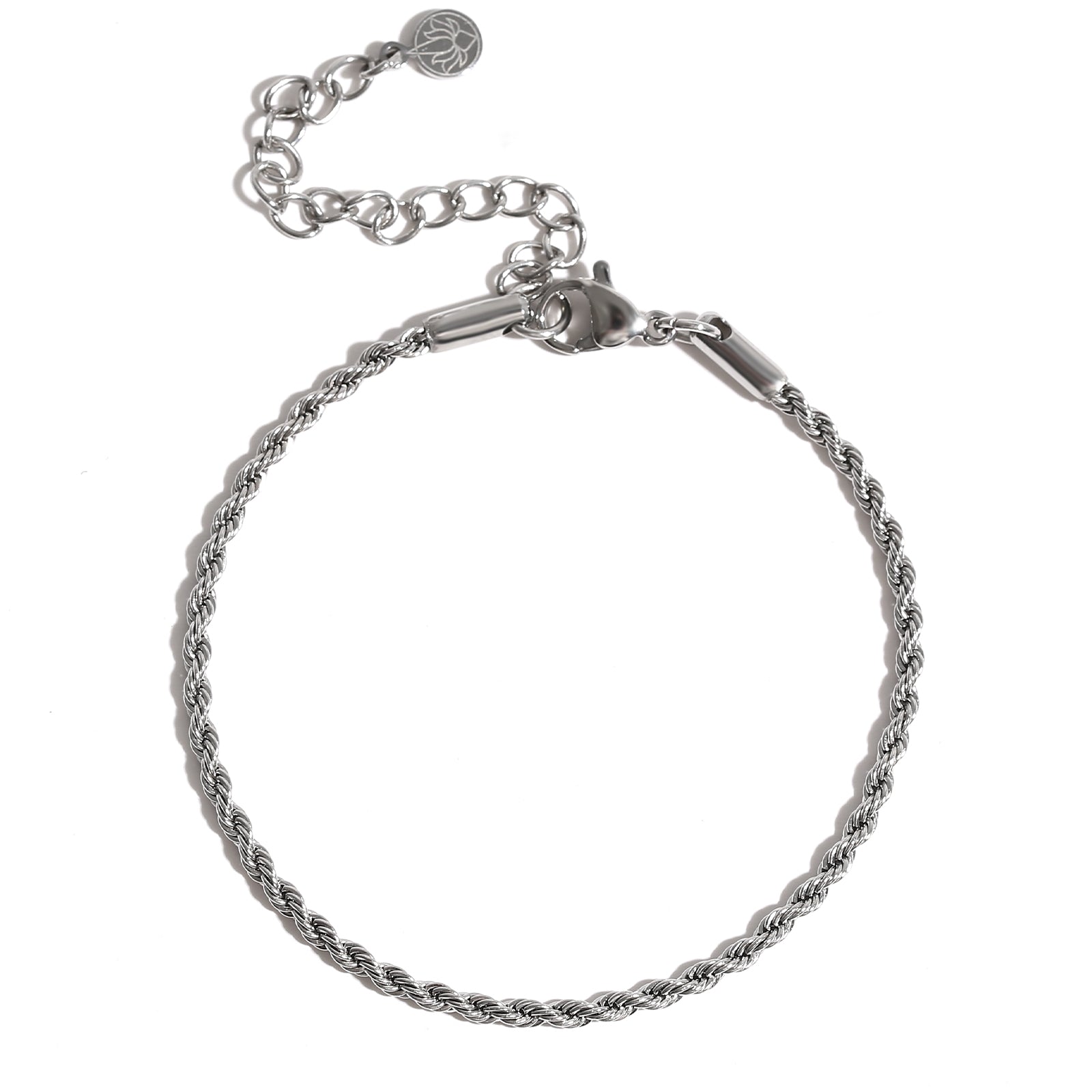 Rope Chain Bracelet, Stainless Steel