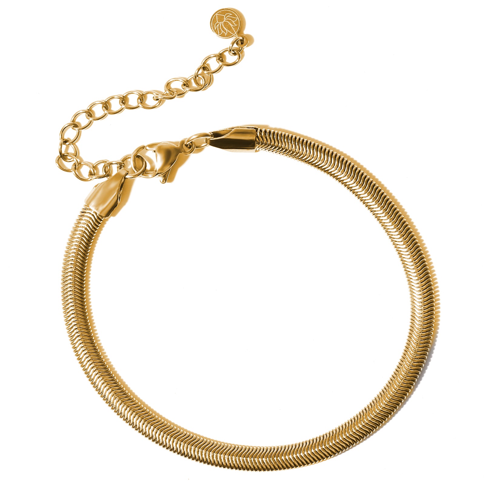 Snake Chain Bracelet, Stainless Steel 18K Gold