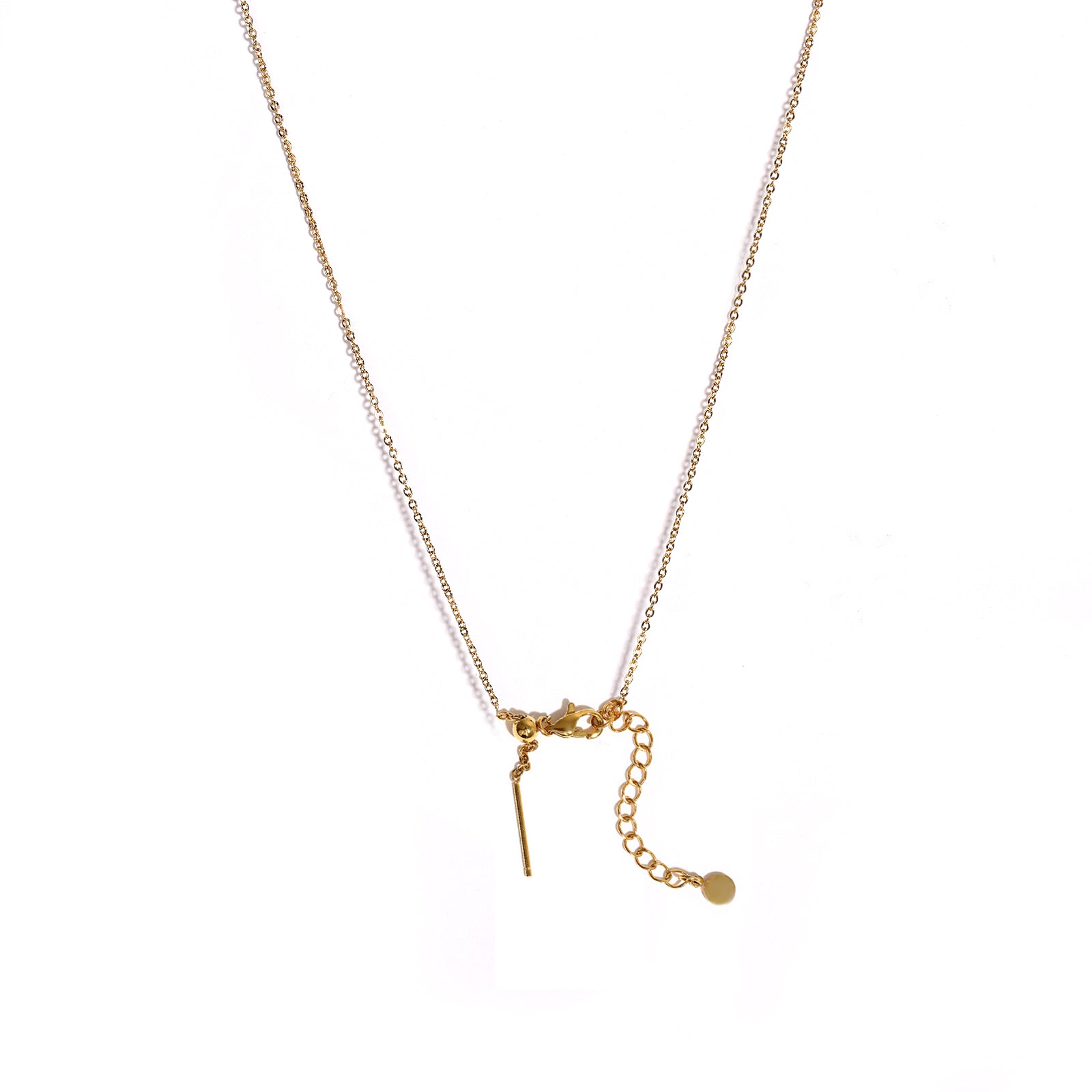 55cm Adjustable Chain Necklace, Stainless Steel 18K Gold