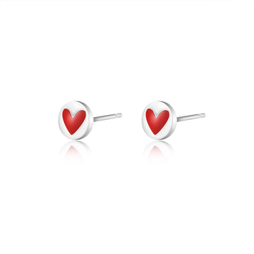 Heart stud Silver