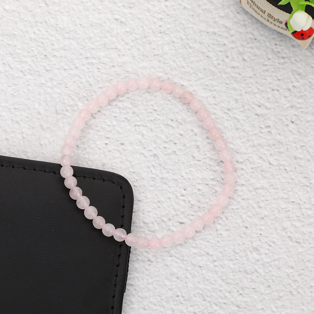 Healing Rose Quartz bead bracelet 4mm