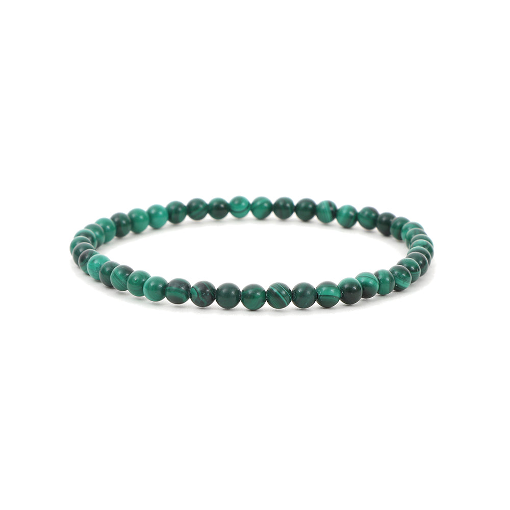 Healing Malachite bead bracelet 4mm