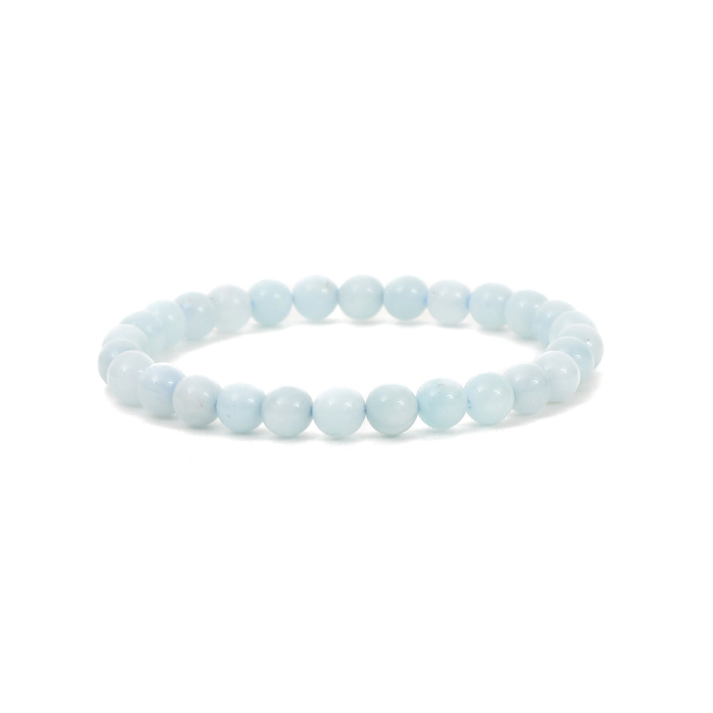 Healing Aquamarine bead bracelet 6mm