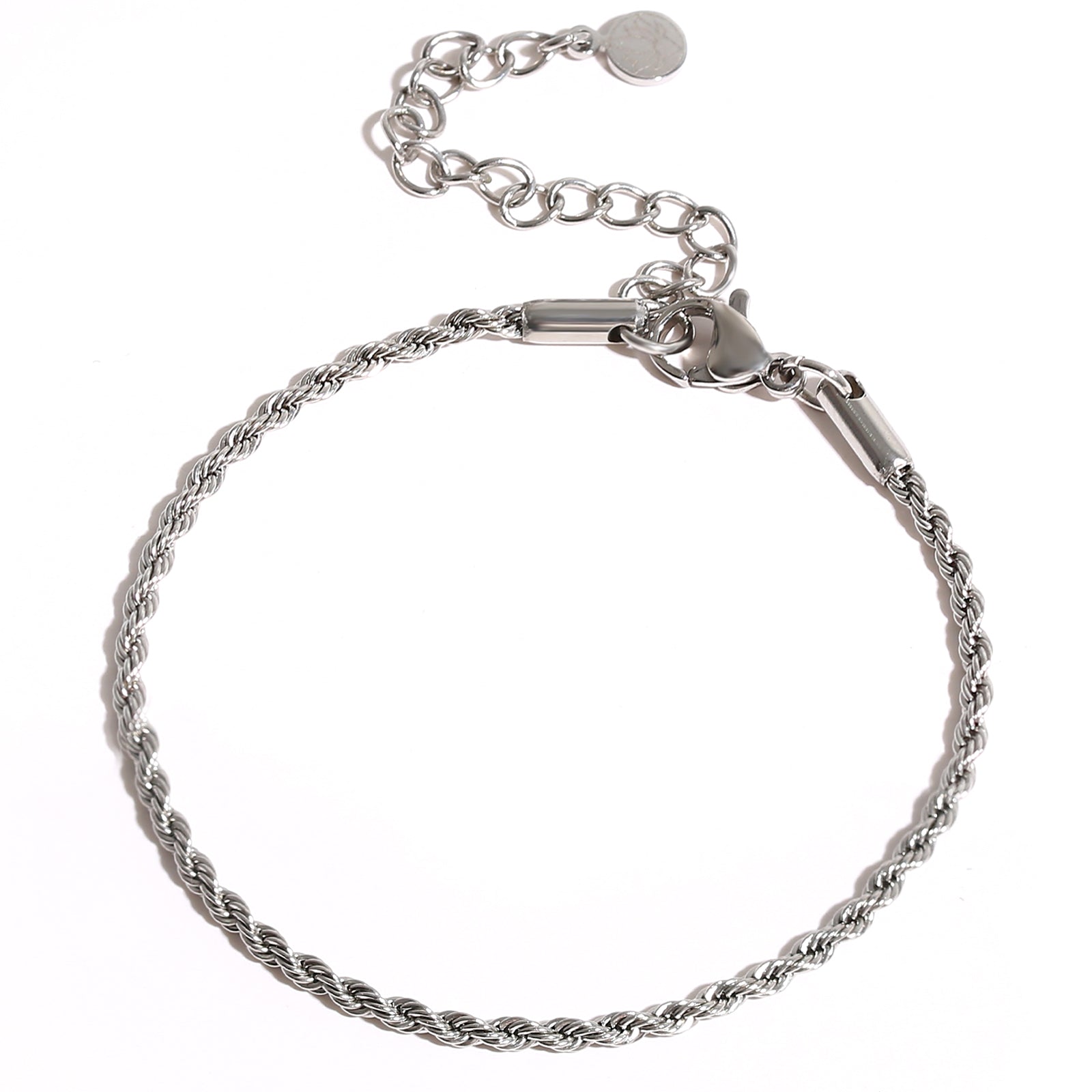Rope Chain Bracelet, Stainless Steel