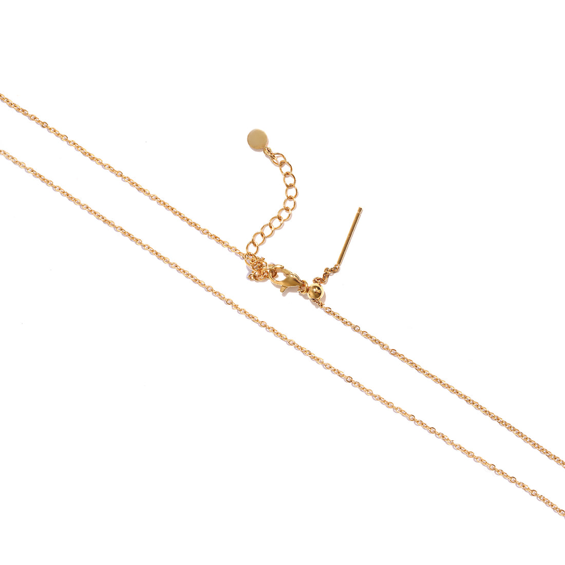 55cm Adjustable Chain Necklace, Stainless Steel 18K Gold