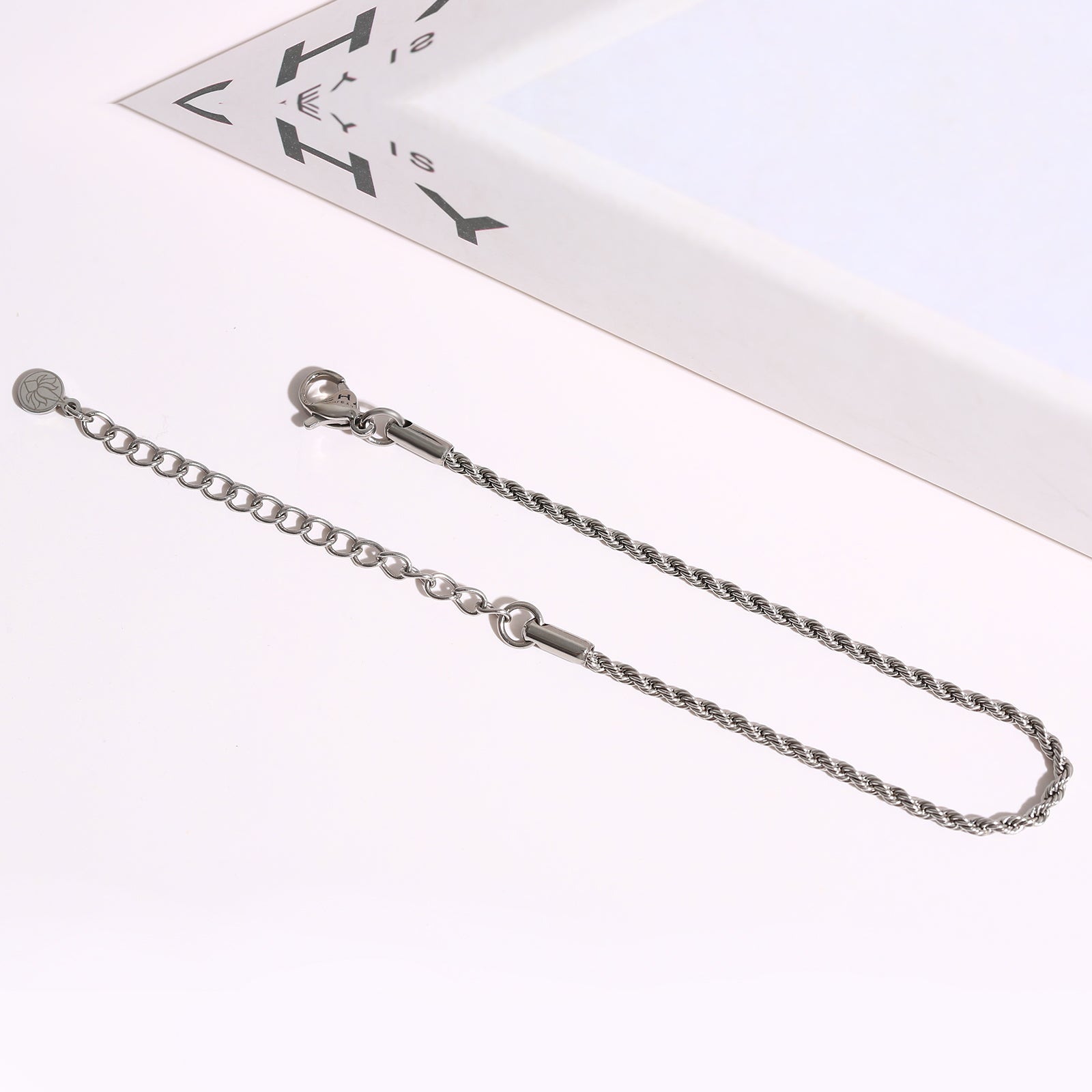 Rope Chain Bracelet, Stainless Steel