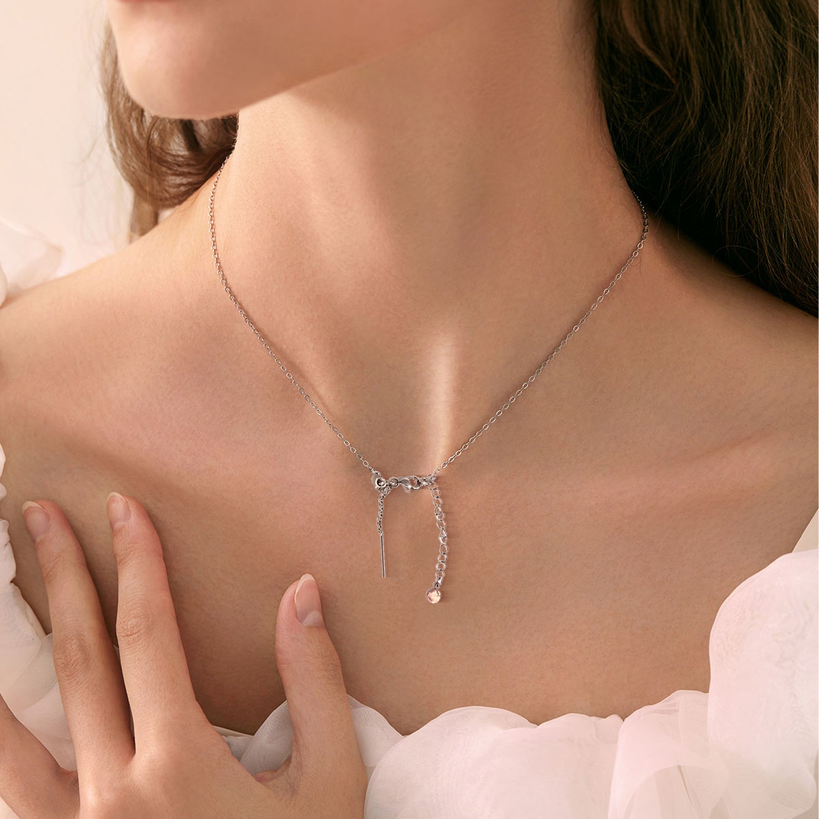 55cm Adjustable Chain Necklace, Stainless Steel