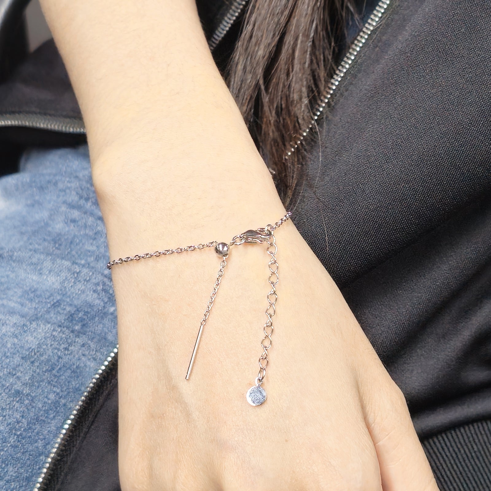 Adjustable Chain Bracelet, Stainless Steel