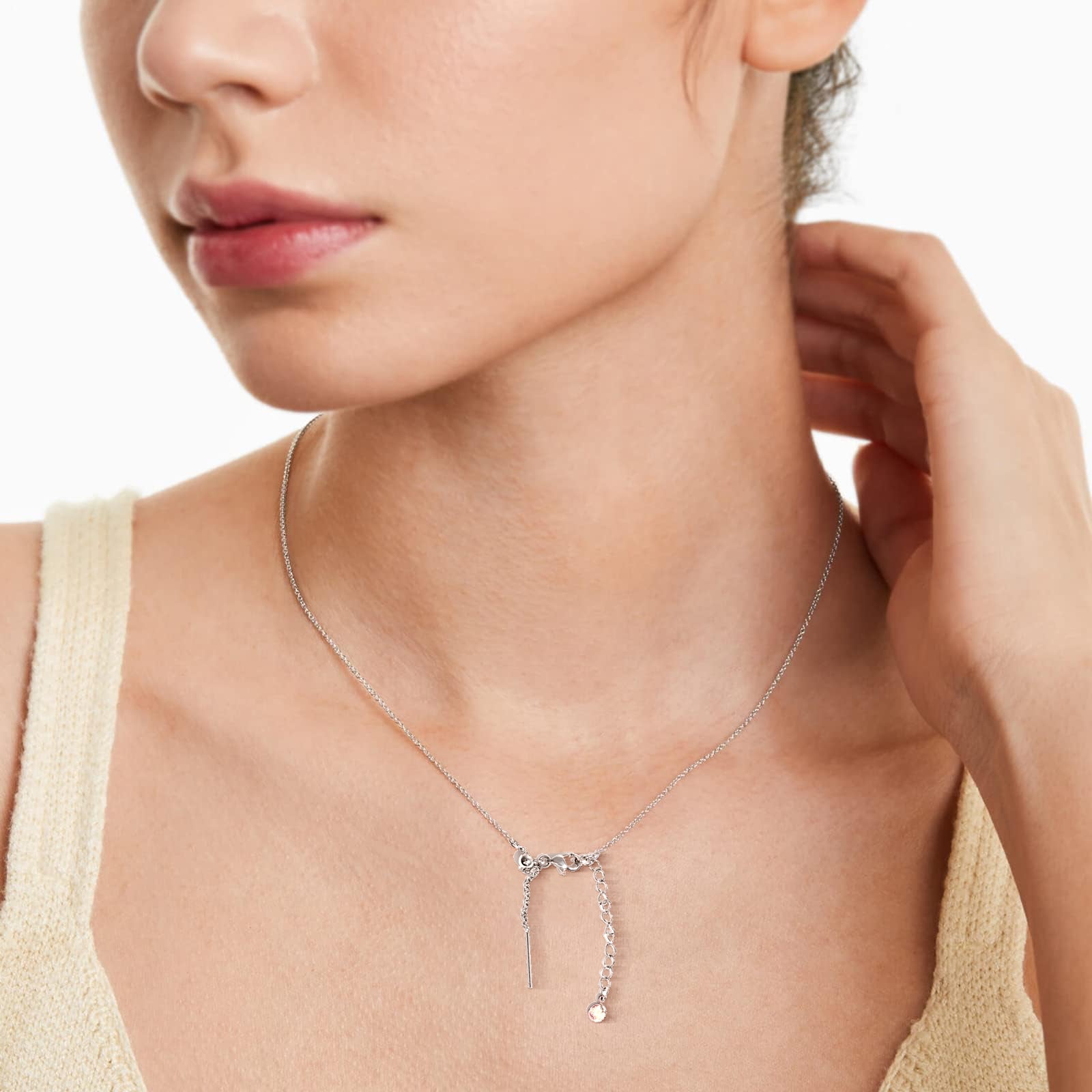 55cm Adjustable Chain Necklace, Stainless Steel
