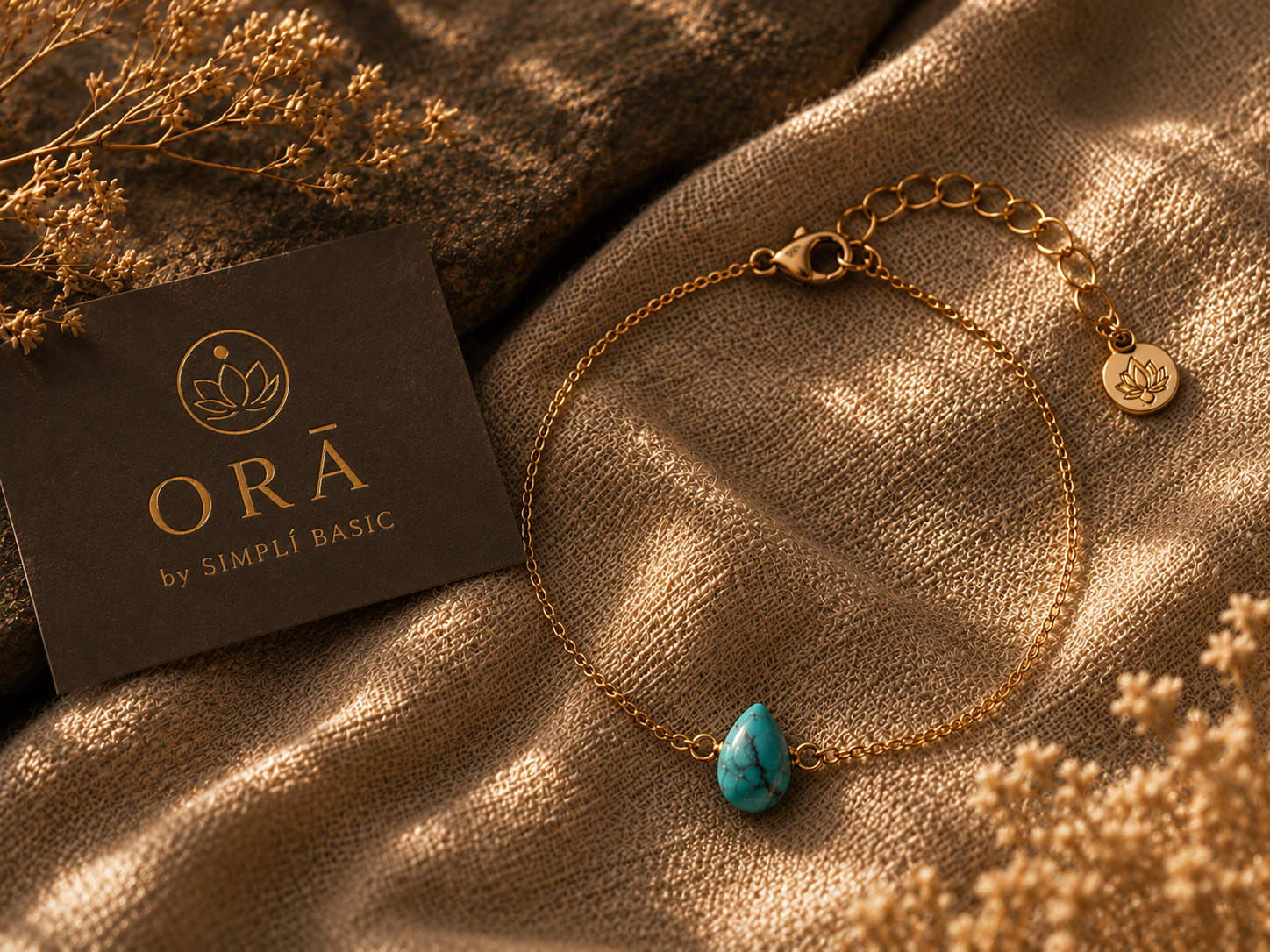 ORĀ Floating Turquoise Bracelet - detail