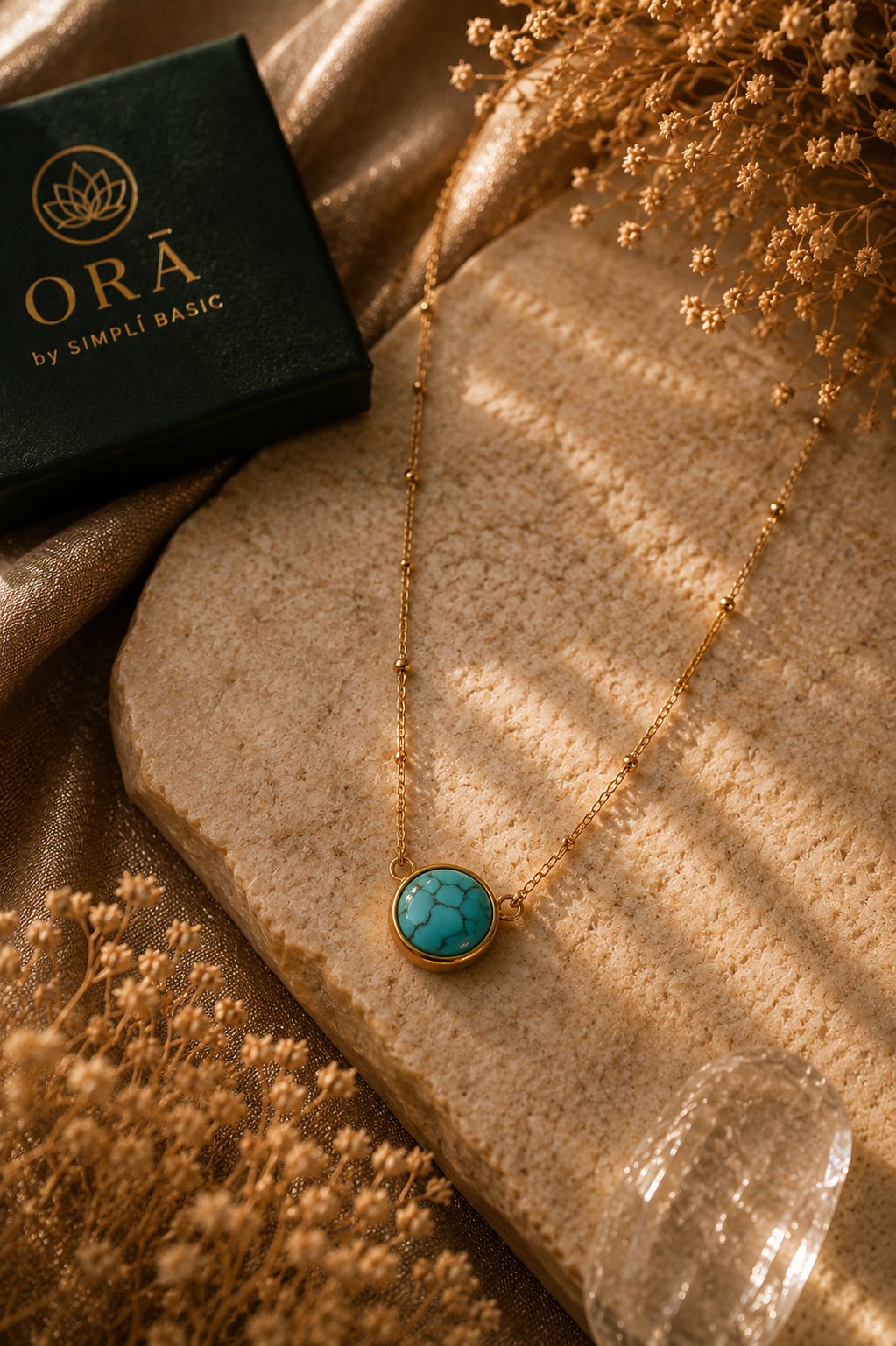 ORĀ Orbit Turquoise Necklace - 18k Gold Vermeil