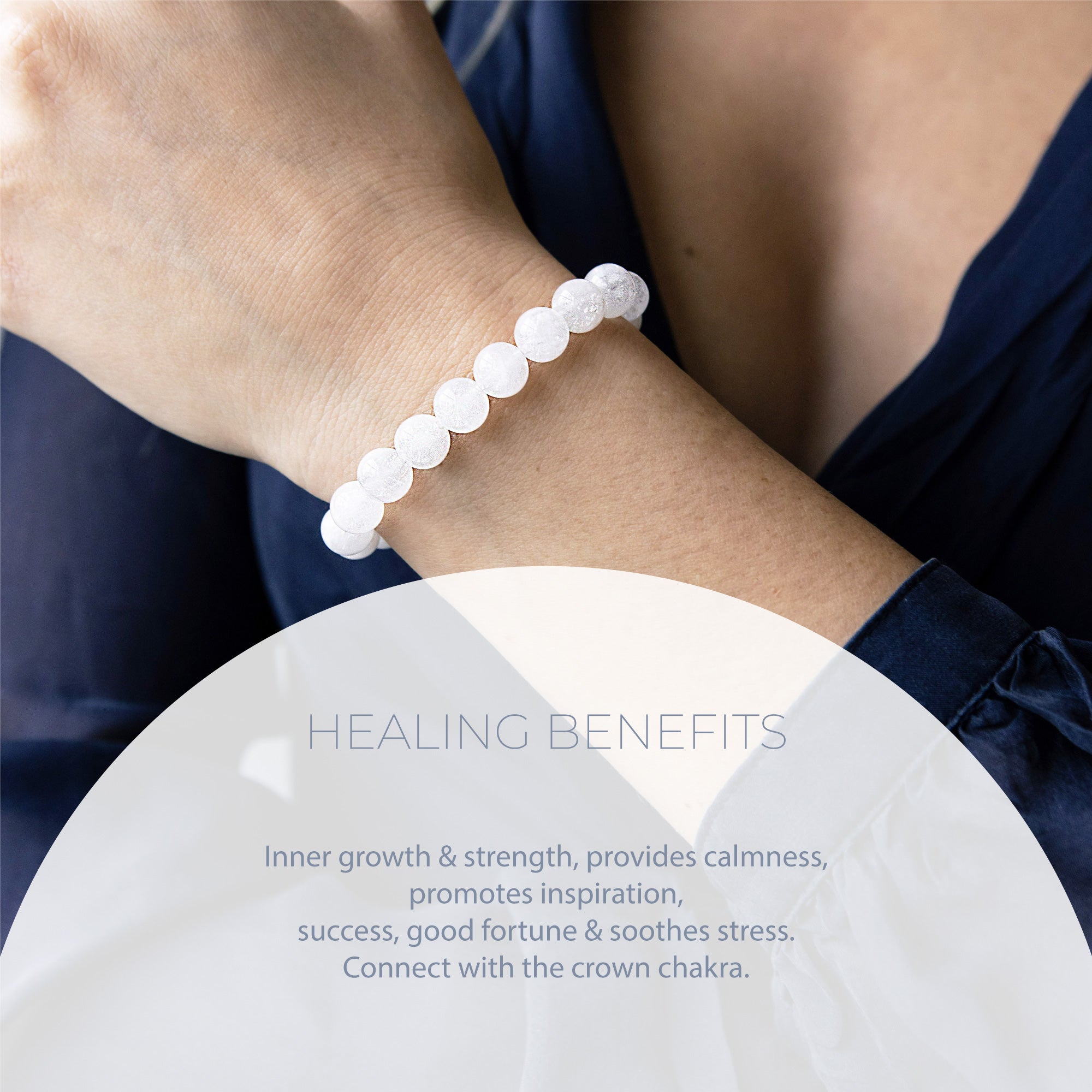 HEALING MOONSTONE BEAD BRACELET 8MM