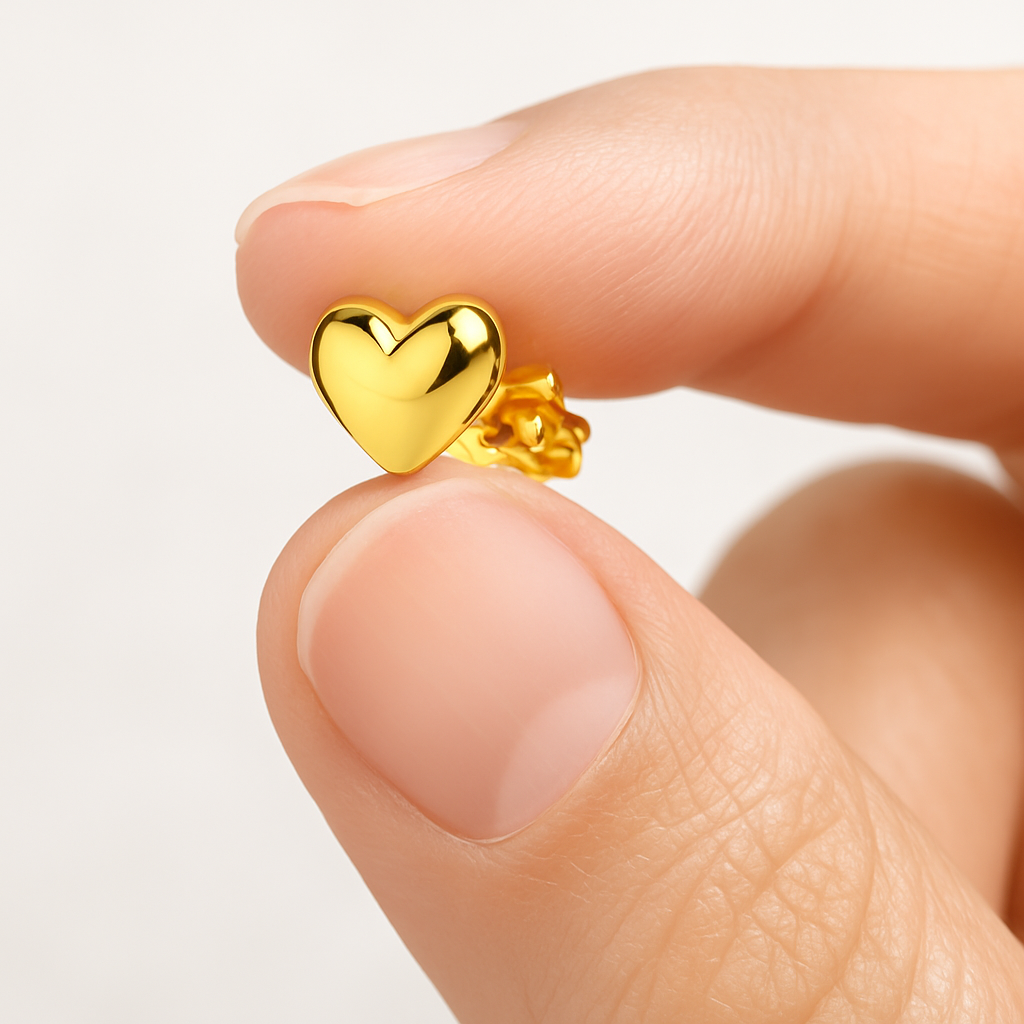 Mini Eternal Heart Studs